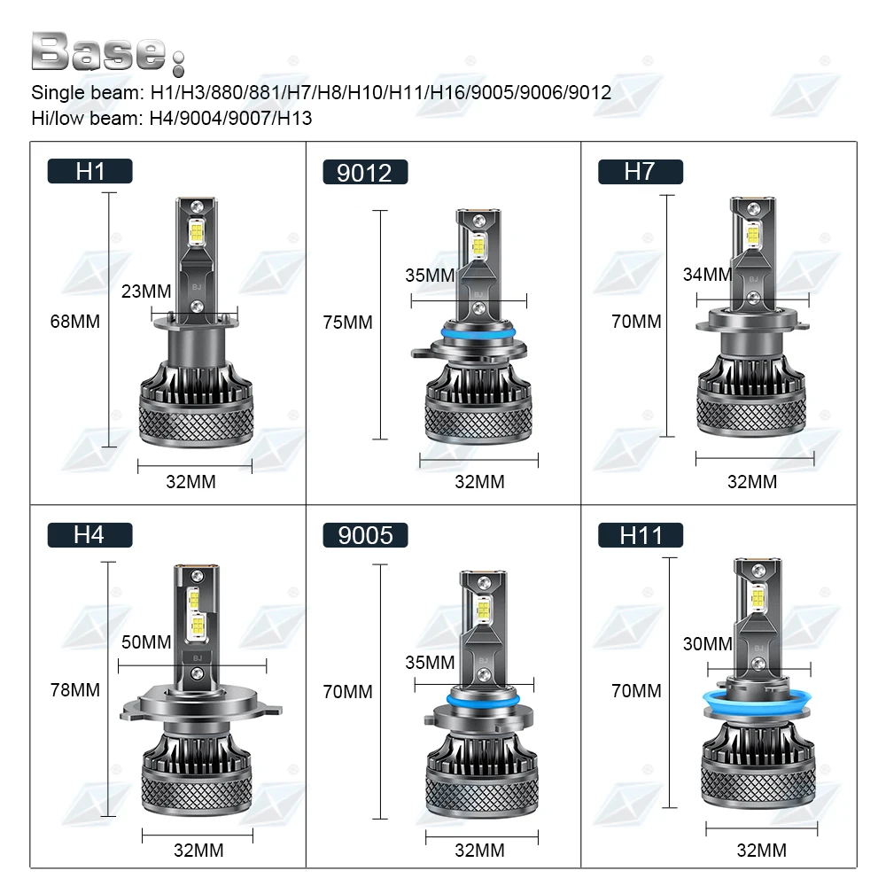 Super Bright 130W 6000K 26000LM H1 H3 9005 H4 H7 Car Bulb Led Car Headlight Bulb For Automatic Lighting