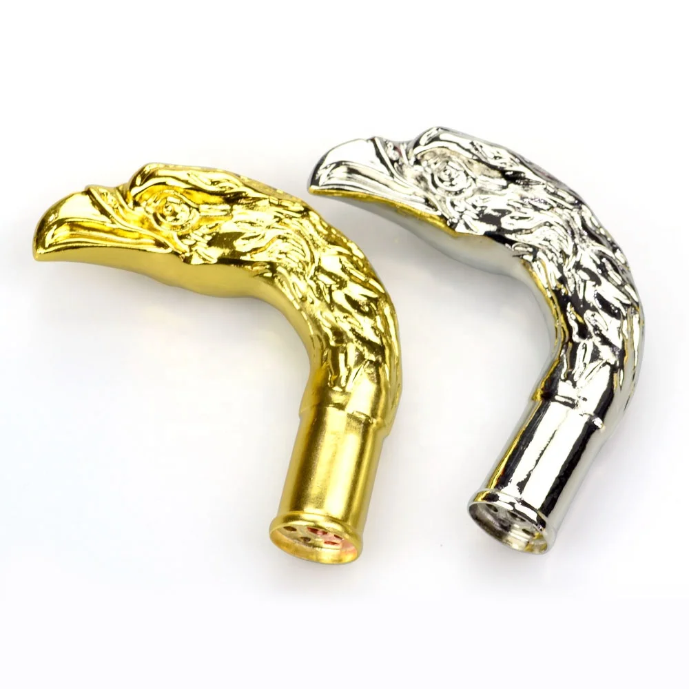 Craft Supplies Walking Stick Accessories Metal Head Silver Plated Antique Imitation Dies Zinc Alloy Metal Crafts