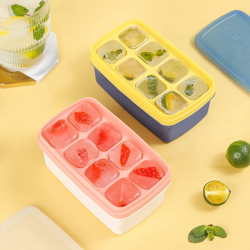 MIni Order 6 Hole Plastic Ice ball mold silicon Ice Mold with lip Storage box kitchen tools Ice Cube Mold