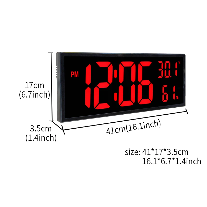 CHEETIE CP200 Home Decoration Time Date Alternate Display Desktop Calendar Clock With Alarm Clock