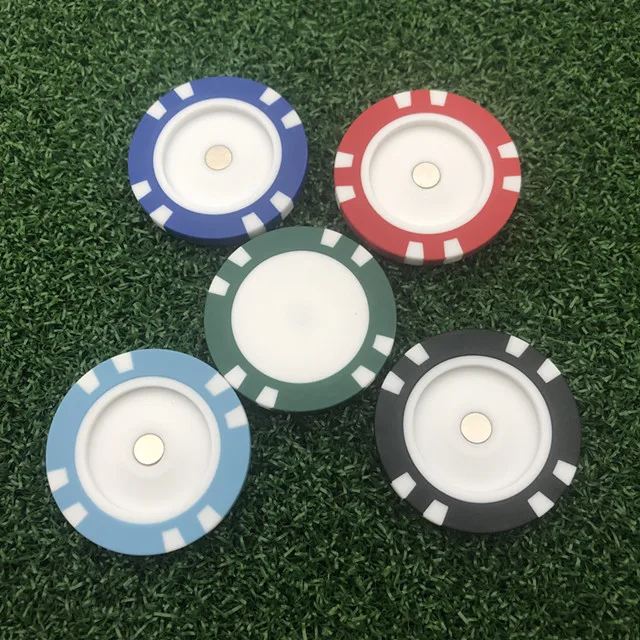 Ready to ship Colors  Blank Magnetic Unique 40mm Printing Logo Golf Accessories Magnet Poker Chip Golf  Ball Markers