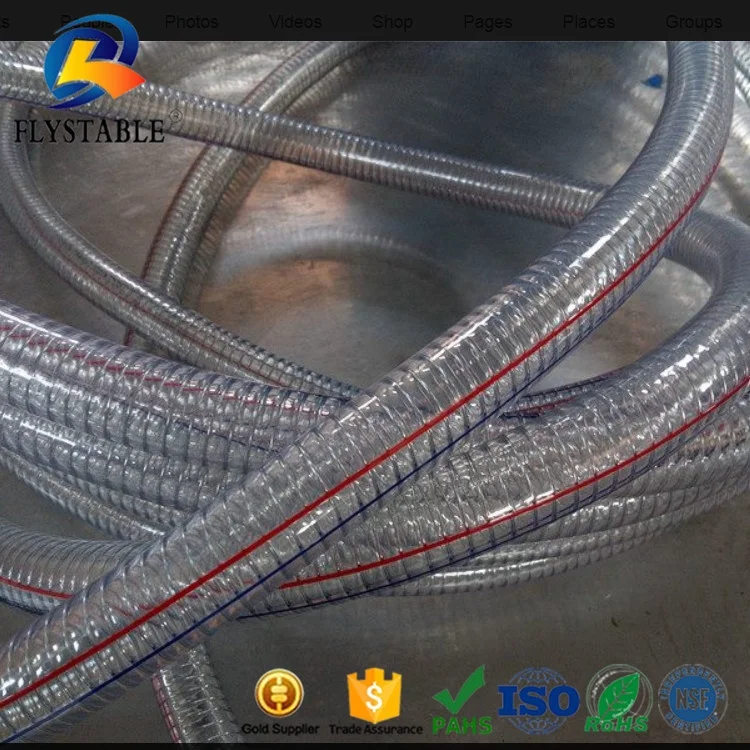 PVC Steel Wire Reinforced Spring PVC Transparent PVC Spring Hose Steel Wire Reinforced Suction Hose Delivery Hose