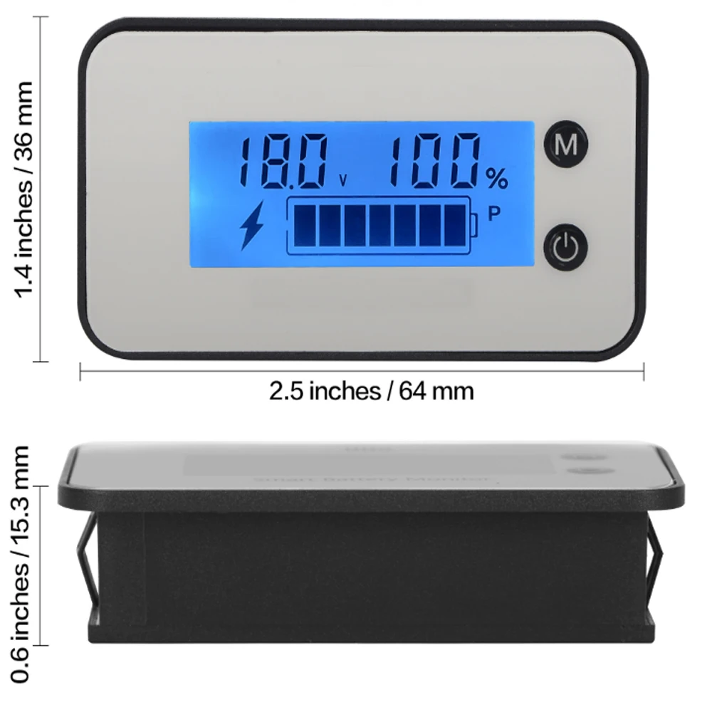 Тестер емкости литиевых батарей Taidacent, водонепроницаемый, 72 В, 60 в, 48 В, 24 В, 12 В