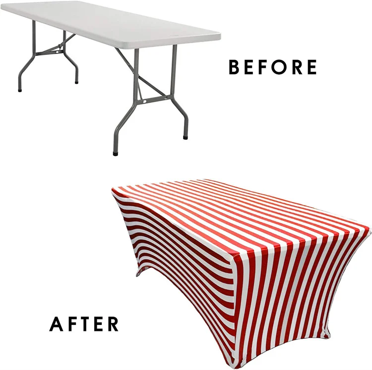 Скатерть 6 футов, прямоугольная Натяжная скатерть из спандекса, для складного стола