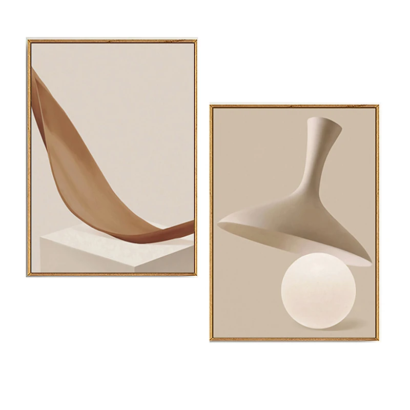 Large Size Wall Art Prints Cloud Abstract Colorful Oil Painting Decor Light Brown For Living Room Wall Picture