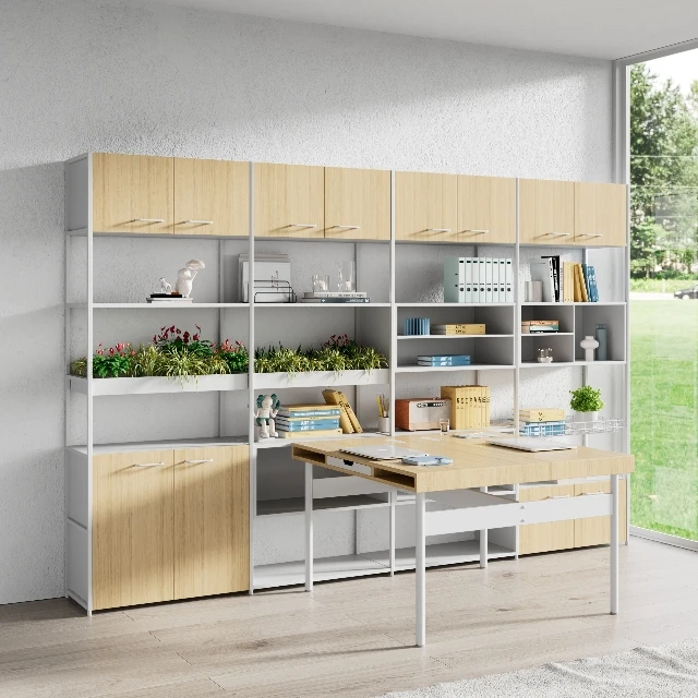 Высококачественный офисный шкаф с открытой полкой и столом утолщенный картотечный для офиса библиотечного использования