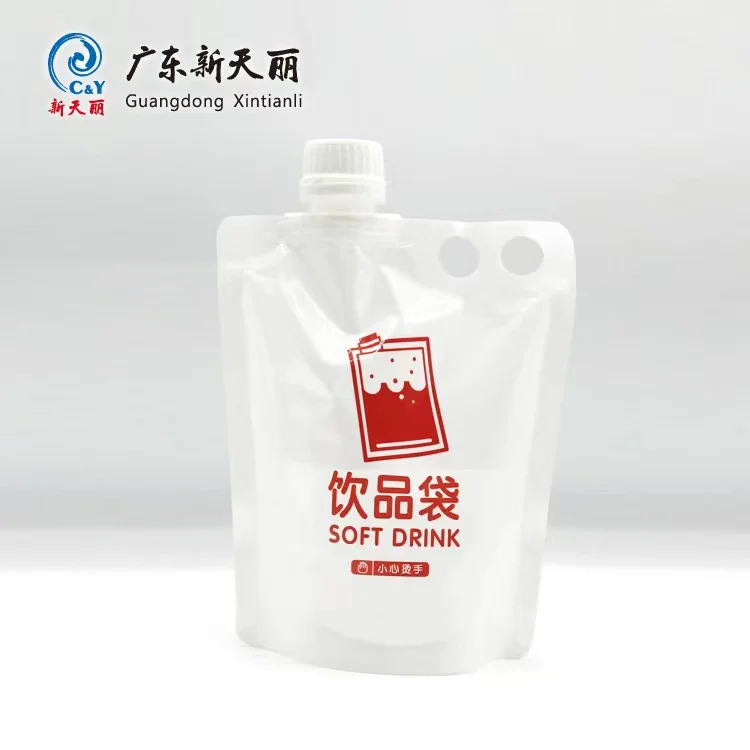 Renewable polyethylene bag food grade laminated packaging juice milk liquid eco spout pouch