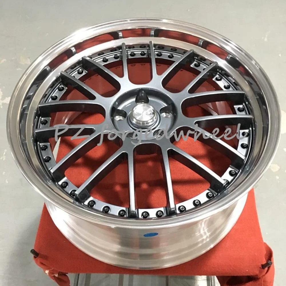 Pengzhen 5x114.3 wheels grey painted 18 19 20 21 22 23 24 inch 2 piece multi spoke forged alloy wheels for Toyota Alphard