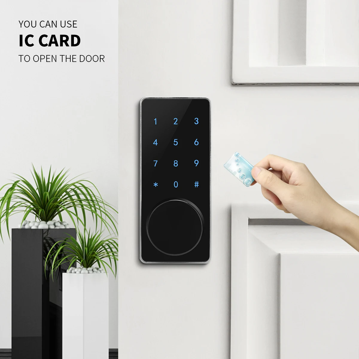 Top American UK 5 in 1 WiFi magnetic card electric key auto smart lock