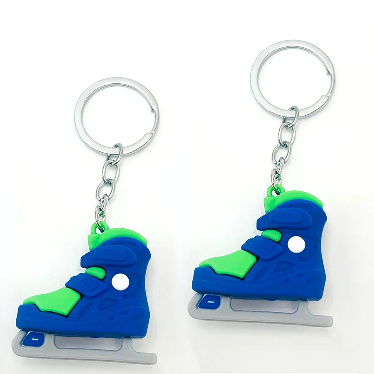 Creative mini ice skates shape keyring 3d shoe keychains custom sports games promotional gifts keyring