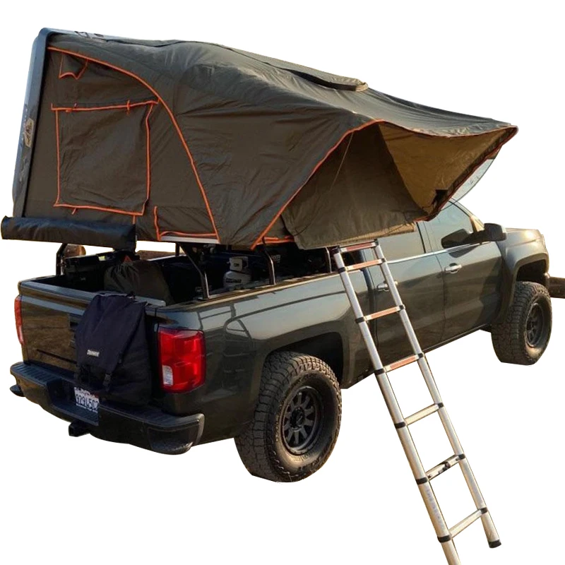 2021 New Trailer Aluminum Car Outdoor Rooftop Tent Hard Shell Garage Folding Tent  Car Tent de Toit With Ladder
