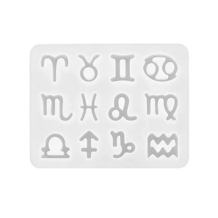 
Jewelry Silicone Casting Molds 12 Horoscopes DIY Tool resin Keychain Pendant UV epoxy crafts handmade 