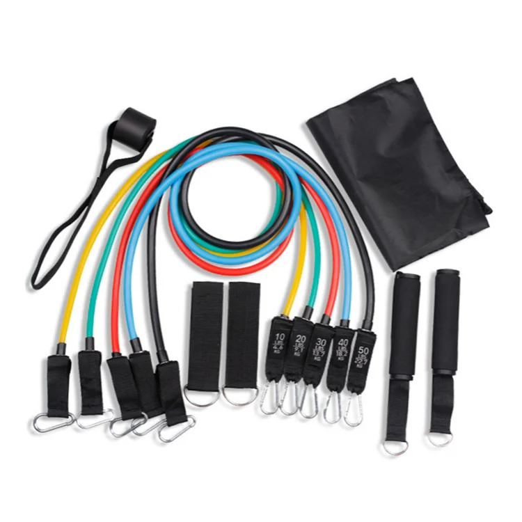 2080 Length Custom logo Resistance Tube Bands High Quality 150lbS resistance Tube Bands With Fitness