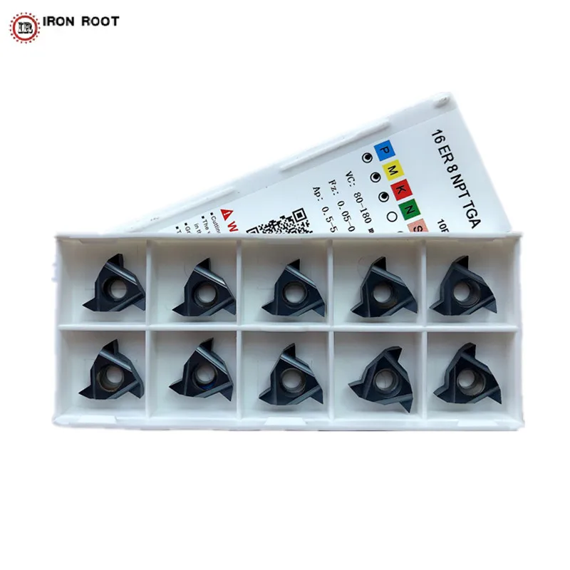 16ER NPT For P.M.K CNC Metal Lathe Indexable Tungsten Carbide Threading insert For SER Threading Holder