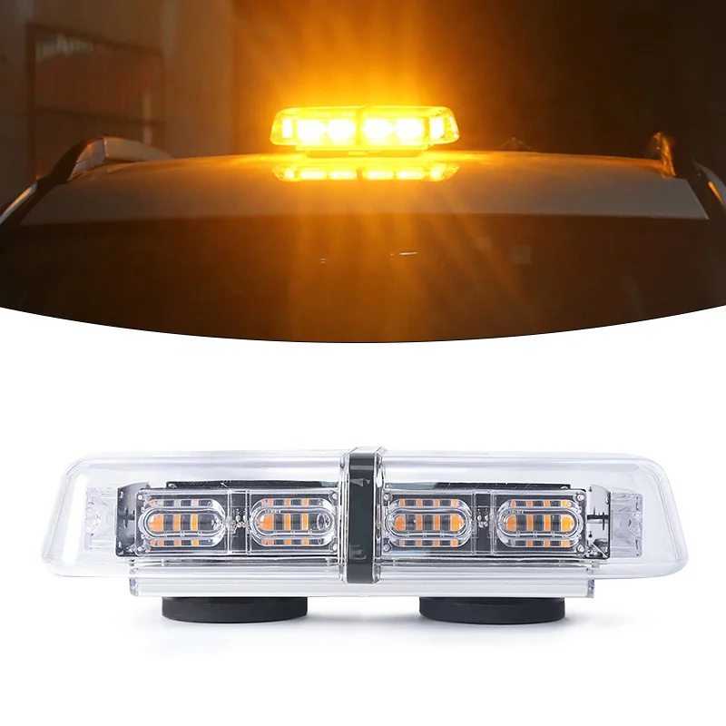 Car Loof Top 48 LED  Flashing Lamp Amber Warning Light Strobe Light For Vehicle Truck SUV Hot Sale Universal Waterproof