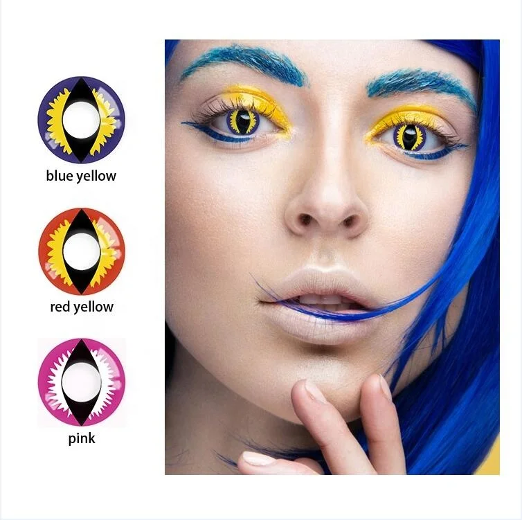 Realcon Nezuko Demon Slayer sharingan Halloween lenses contact lens lentes de contacto color cosmetic colored contacts