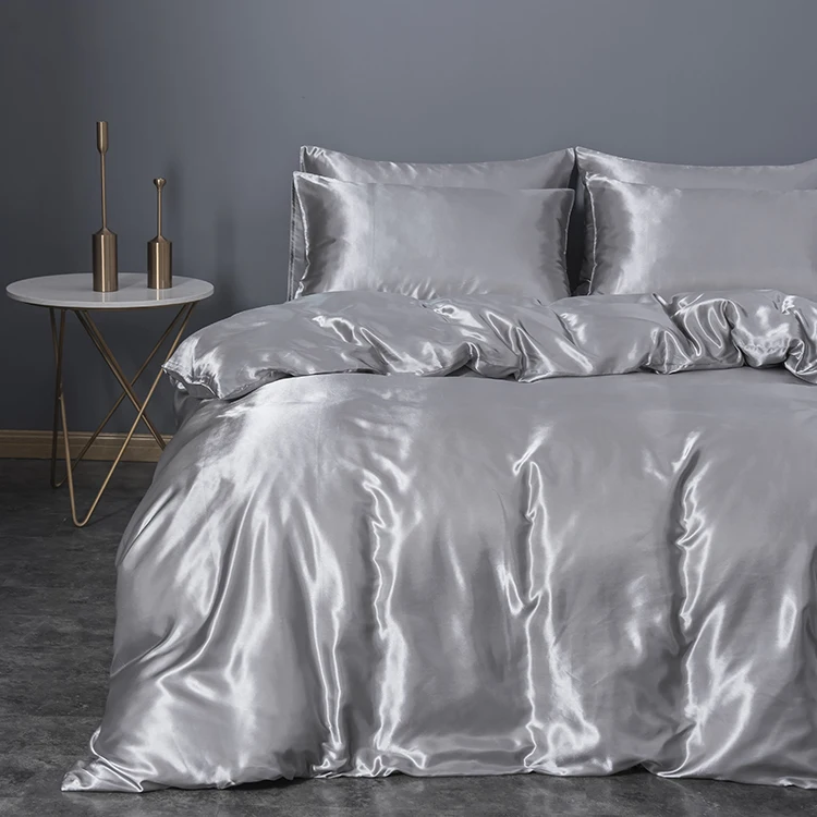 Luxury cotton sheet 4 pcs bedsheets satin bedding set