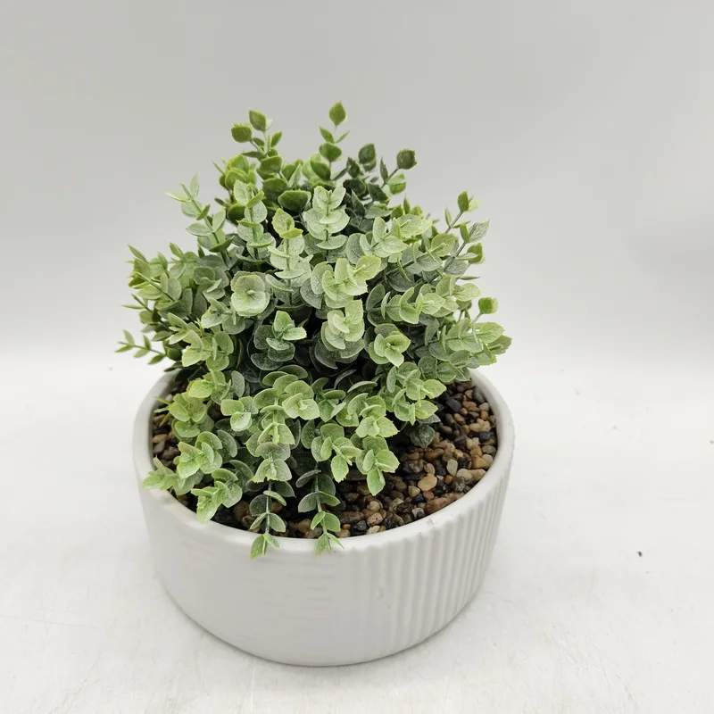 Small Bonsai Artificial Potted Green Plant Indoor Simulation Ins Design Style Faux Green Grass for Home Decoration Christmas