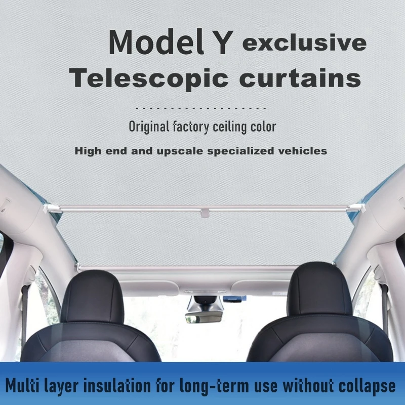 2024 Car interior accessories upgraded sun shade uv protection sunshade sunroof for tesla model 3 model Y