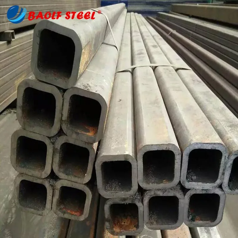 Q235 Seamless Welded Black Annealed Hollow Section Weight of Ms Light Square Large Diameter Rectangular Steel Pipe