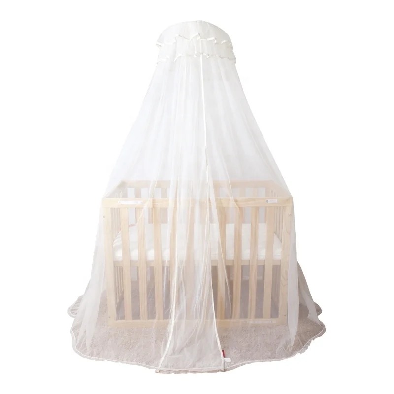 Hot Sale Insect 360 Round Prevention Baby Bed Canopy Mosquito Bed Net Full Simple Knitted Beige Folded Circular Protecting