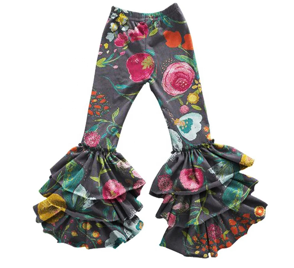 Newest Children Leggings Pants For Girls Comfortable Toddler Girl Bell Bottoms Pants Baby Girl Fashion Pants Print Trousers