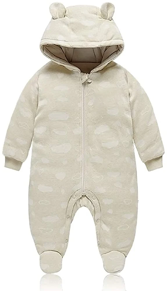 Lightweight Cotton Hooded Jumpsuit Winter Warm Coat