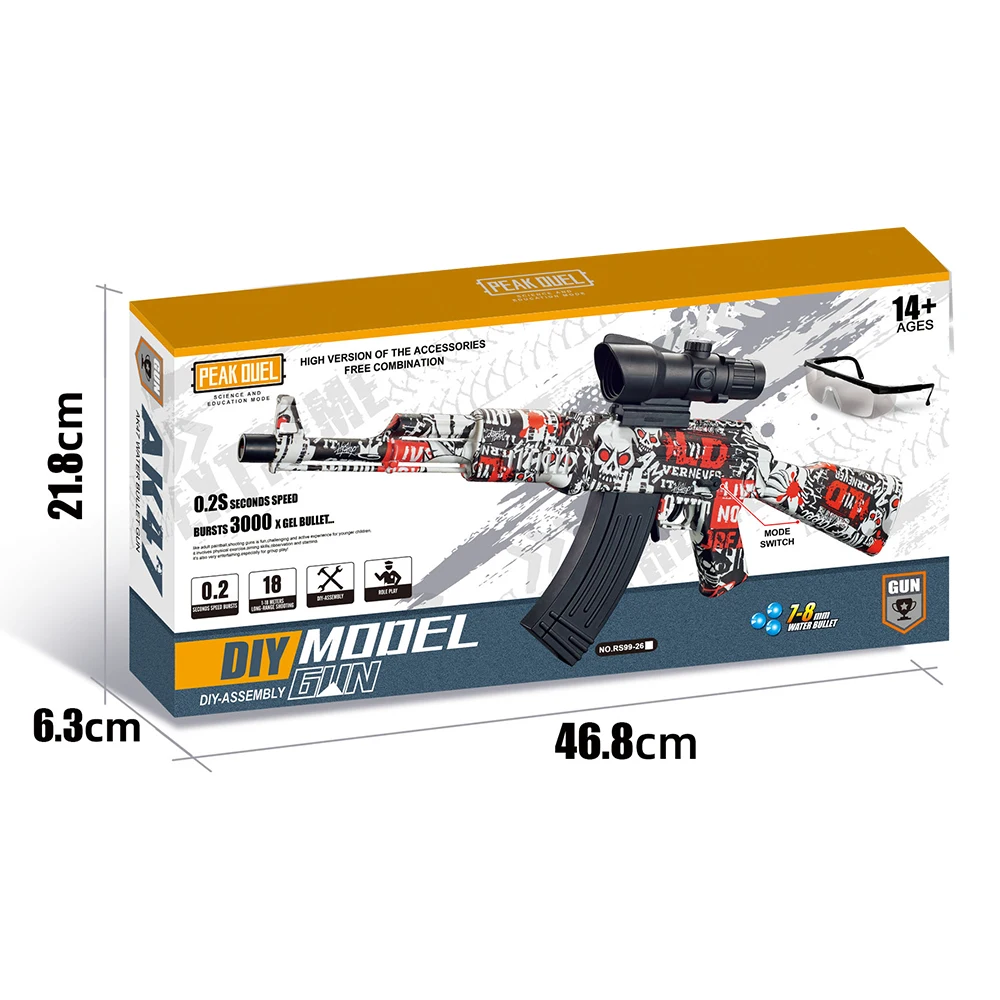 Водяной гелевый пистолет AK47 AKM M416 игрушки шариковый для брызг Электрические игрушечные пластиковые Пистолеты детей на открытом
