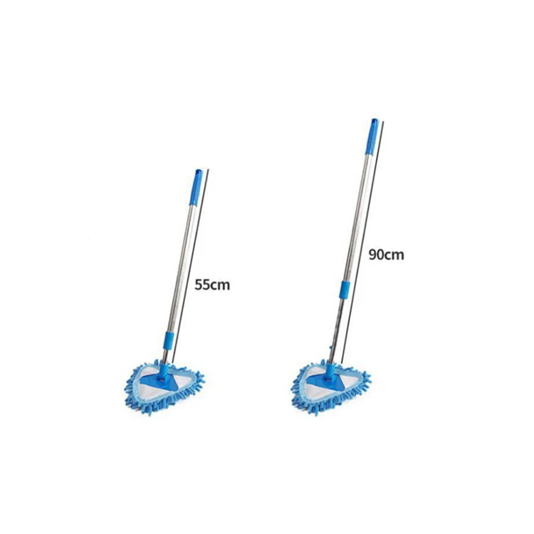 
Creative triangle chenille suction and dust removal mop rotatable non dead angle telescopic rod household cleaning mop 