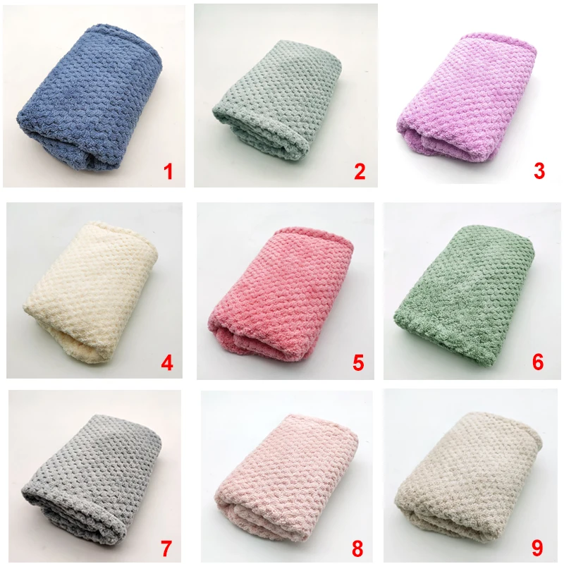 Wholesale Stock Custom Microfiber Hair Towel Microfiber Quick Drying Absorb Water Hair Turban Microfiber