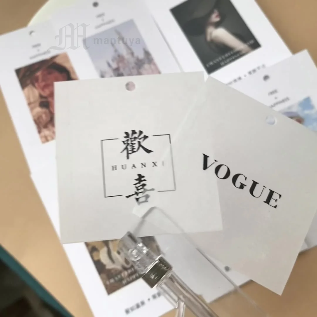 Factory Direct Sales Free Design Garment Customized Brand Logo Label Hang Tags for Clothing Jeans