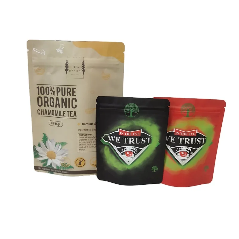 Stock candy  Aluminum Foil Food Package Zip lock Stand Up Pouch Custom Logo Smell Proof 3.5g Mylar Bags