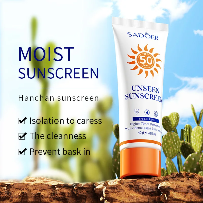 SADOER  SPF50+ Anti-ultraviolet Waterproof Moisturizing Sunscreen Milk Anti-Sweat Moisturizing Isolation Cream Makeup Primer