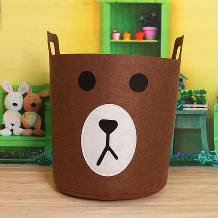 Great Laundry Hampers Felt Laundry Basket for Toys Clothes Organizer Space Laser Print Light Gifts Blue Silk Beer Dark Discount