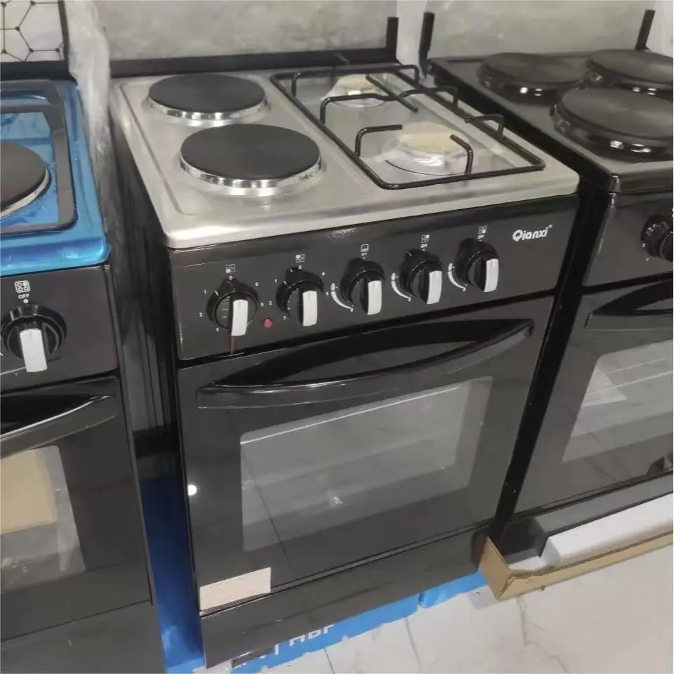2 Gas 2 Electric +Electric Oven Multi Functional Stove and Oven All-in-one Kitchen Machine Free Standing Gas Stove With Grill