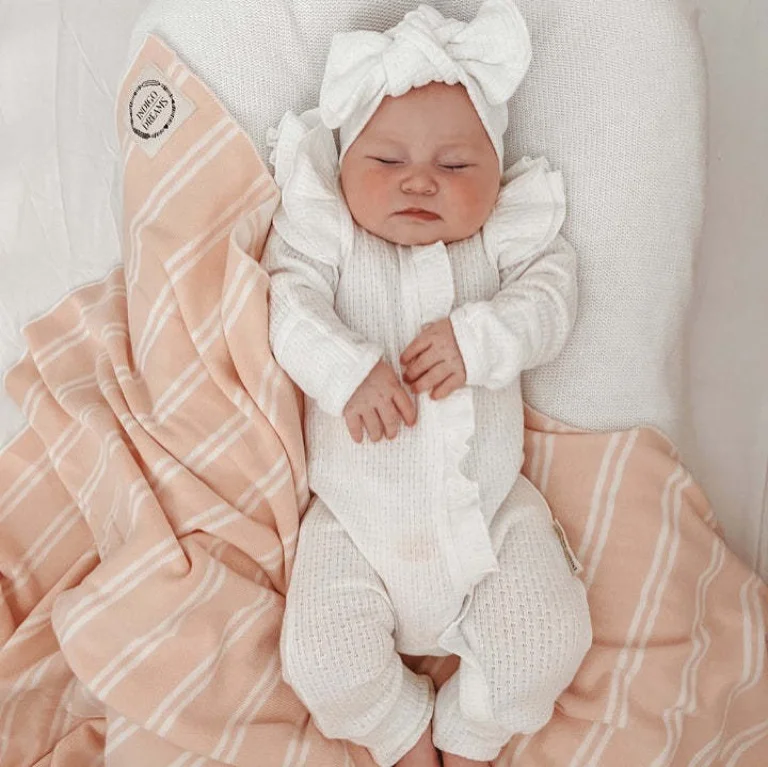 New Style Solid Color Soft Ruffle frill basic long sleeve Newborn baby Jersey Waffle Girl Baby Romper Outfits