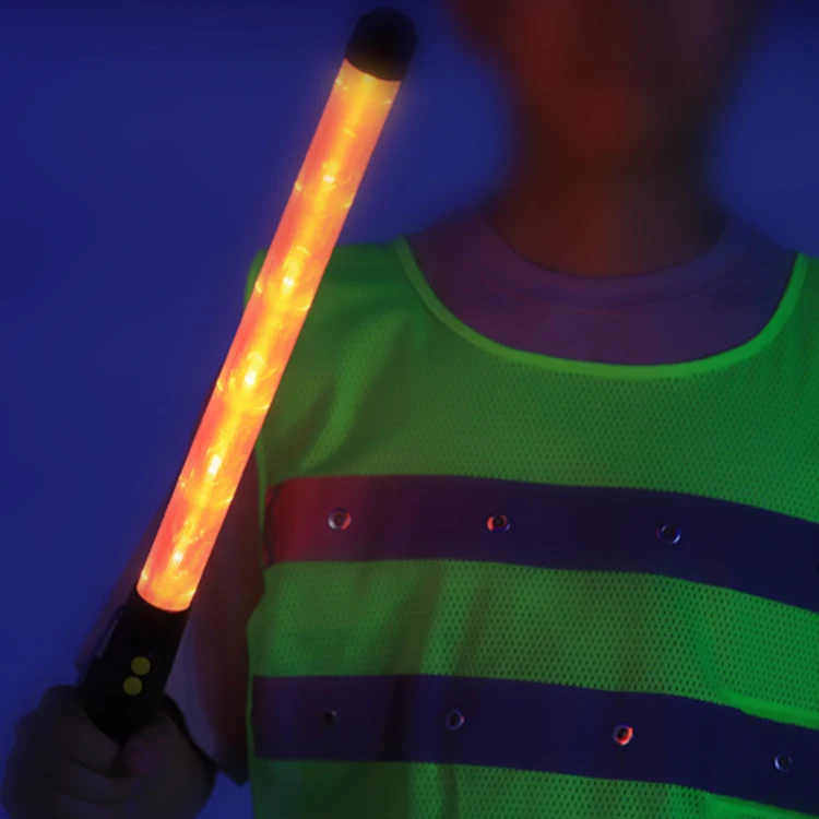 
LED Light Electric Stick Plastic Police Baton With Siren For Sale 