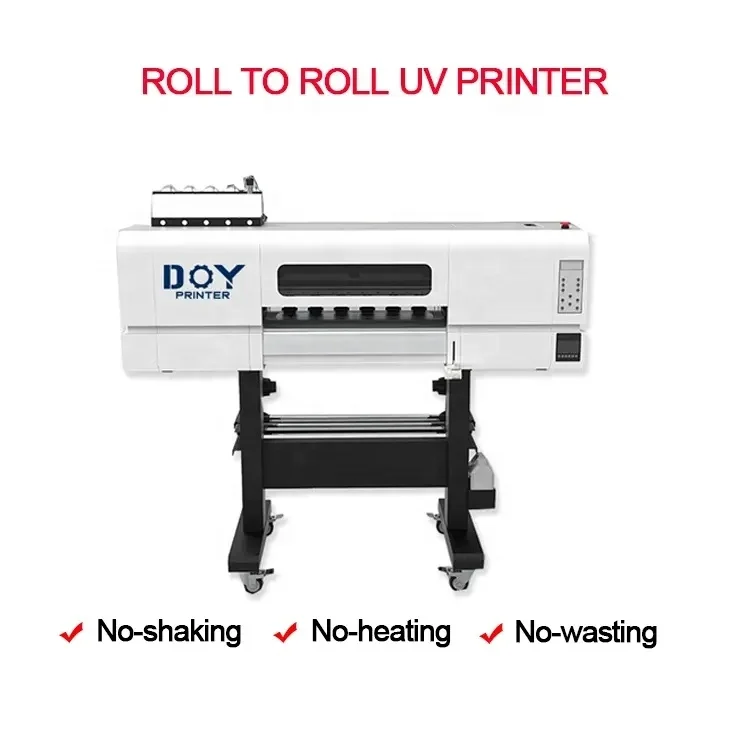 Digital Inkjet Printing Label Machine Wholesale Roll to Roll I3200 -U1-3PCS header LED UV Printer for Sticker