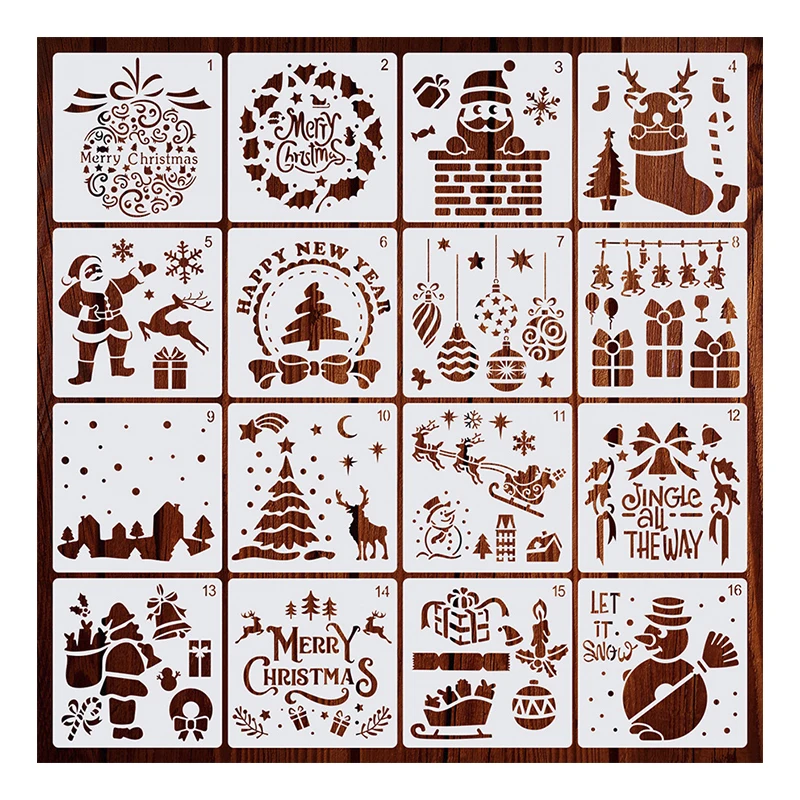 Картина «DIY» pintura de plastico con forma personalizada plantilla dibujo estudiante plantillas cuadradas