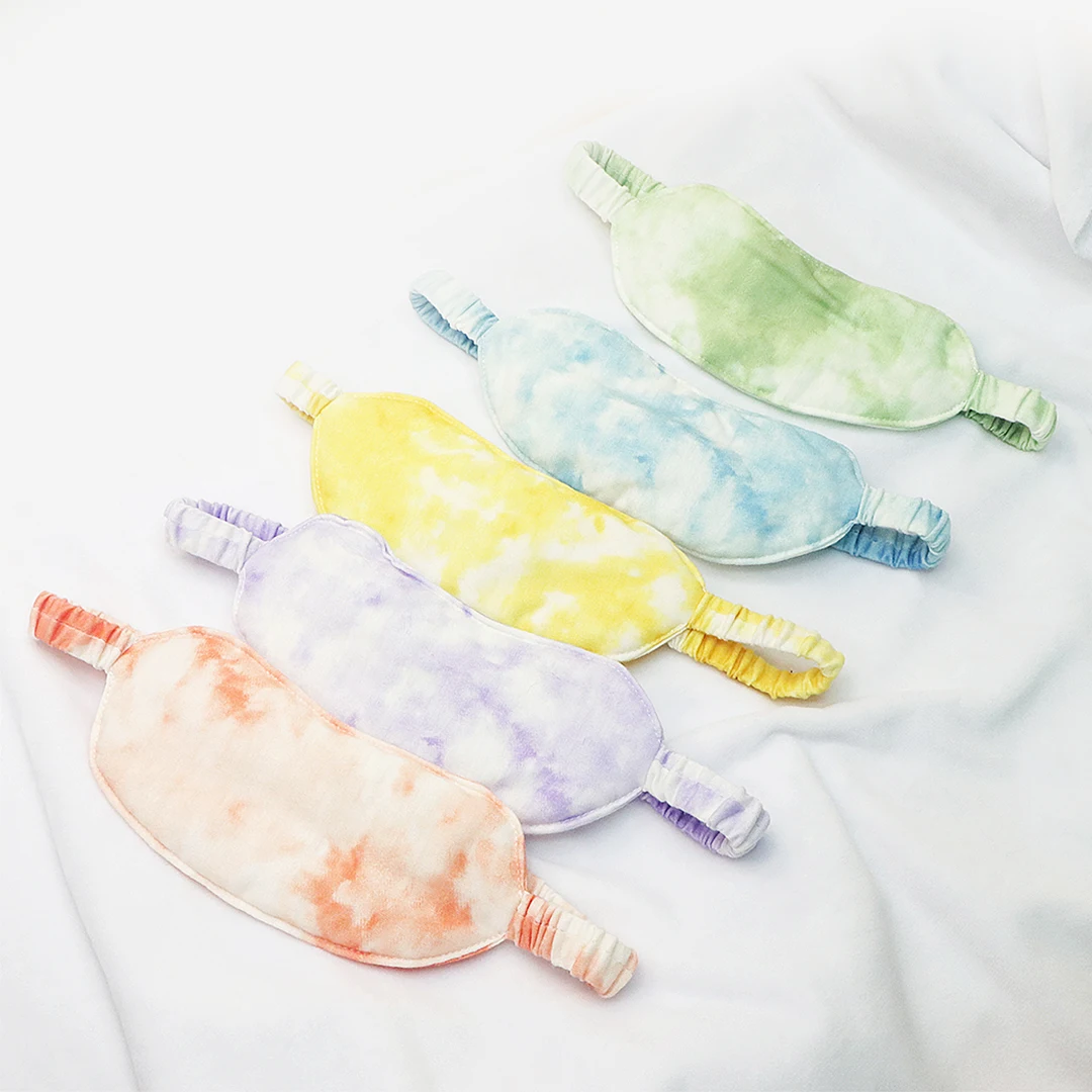pull frame cotton tie-dye printing sleep lunch break shading  manufacturers can customize LOGO eye mask
