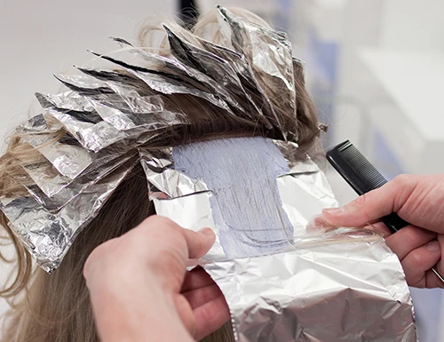 
Hairdressing Customized hair salon foil paper Curl pop up hair foils for highlighting 