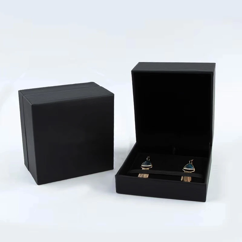 
New black paper custom logo pendant earring ring jewelry package box paper bag factory cheaper price JBS20510 