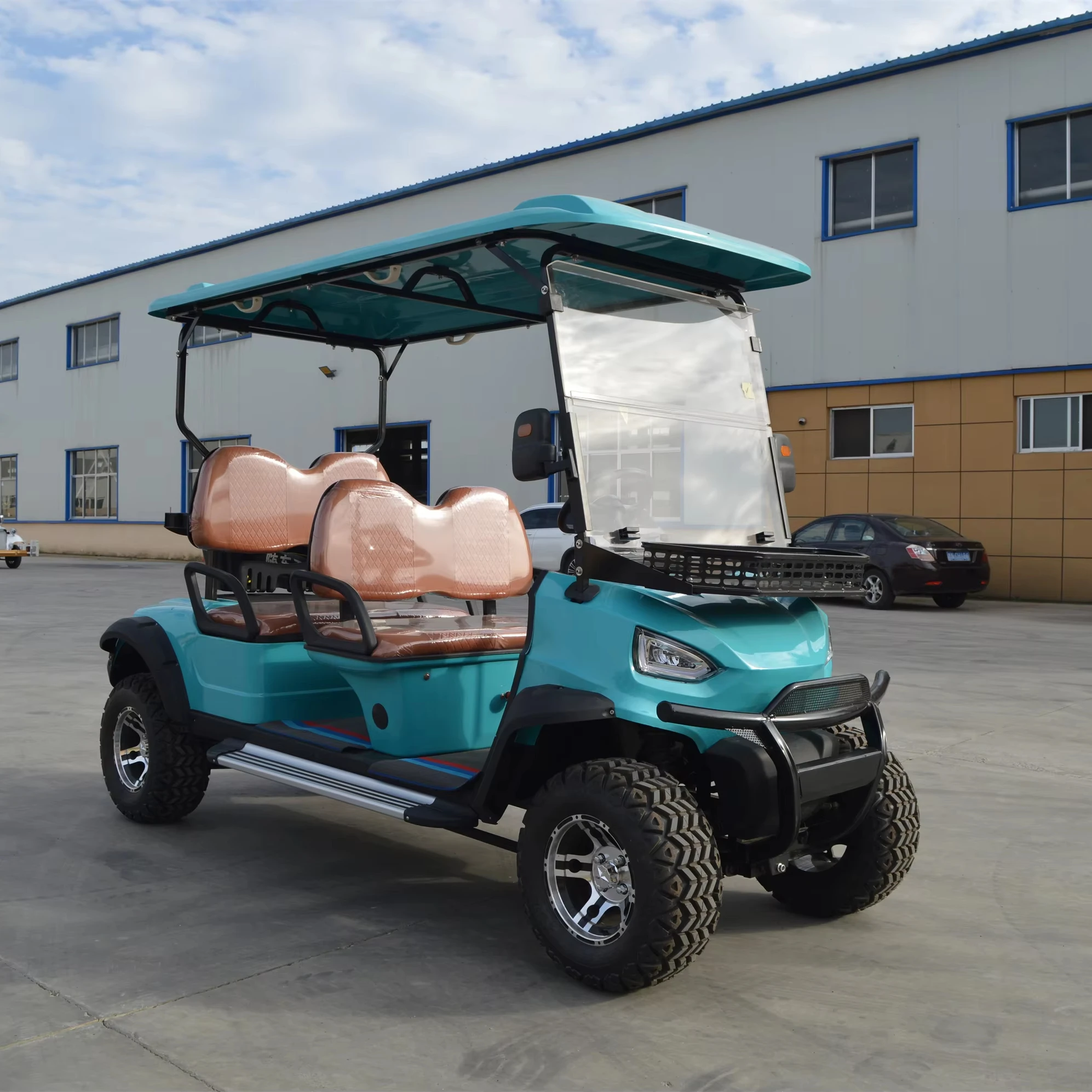 Compact 48V Electric Golf Cart Heavy-Duty 4-Seater Buggy with Durable Battery 2 Stroke Engine Dot Certified New Condition