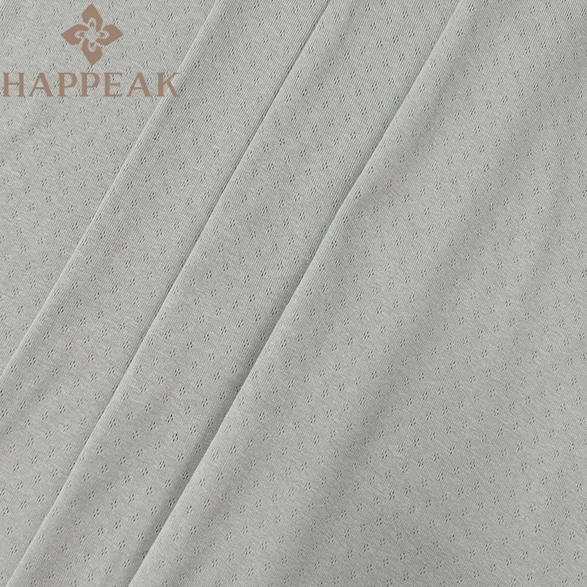 HAPPEAK Pure 100% Cotton Pointelle Fabric Soft Stretchy 230gsm Jacquard Knit Pointelle Fabric