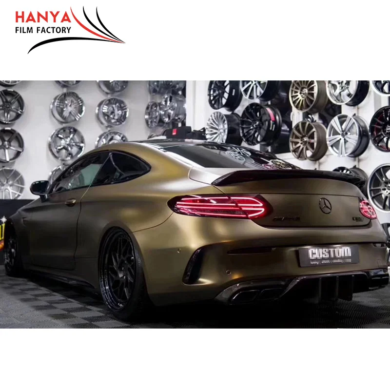 Air Bubble Free Wholesale White Adhesive Car Vinyl Film Wrap  VINYL Golden Brown