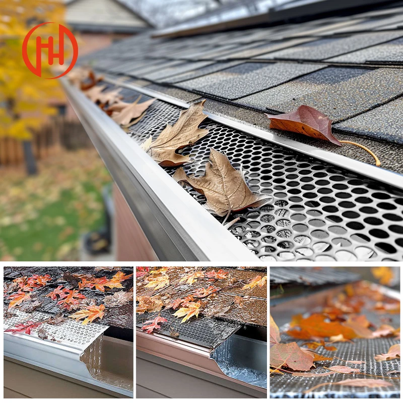 Industrial Seamless Rainwater Gutters Aluminum Alloy Mesh Rain Gutters Roof Filter 3 Inch Rain Gutters