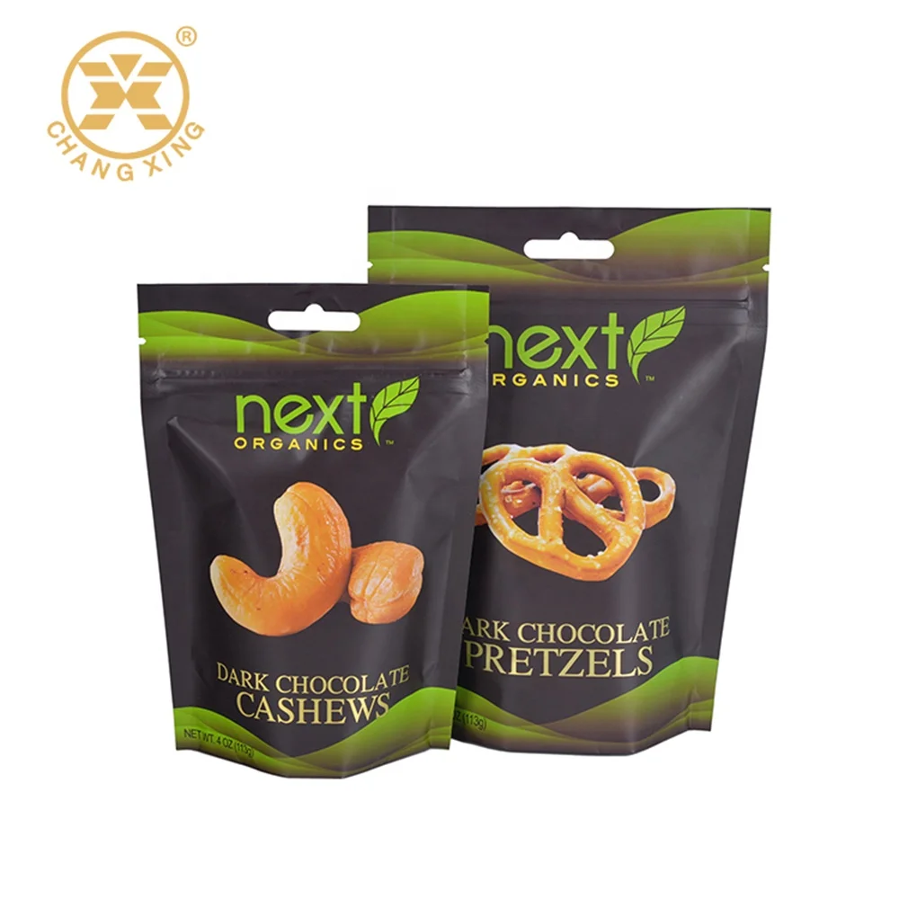 USA popularity organic dried fruit snacks bag Aluminium Stand Up organic dark chocolate coated dried fruits nuts bag
