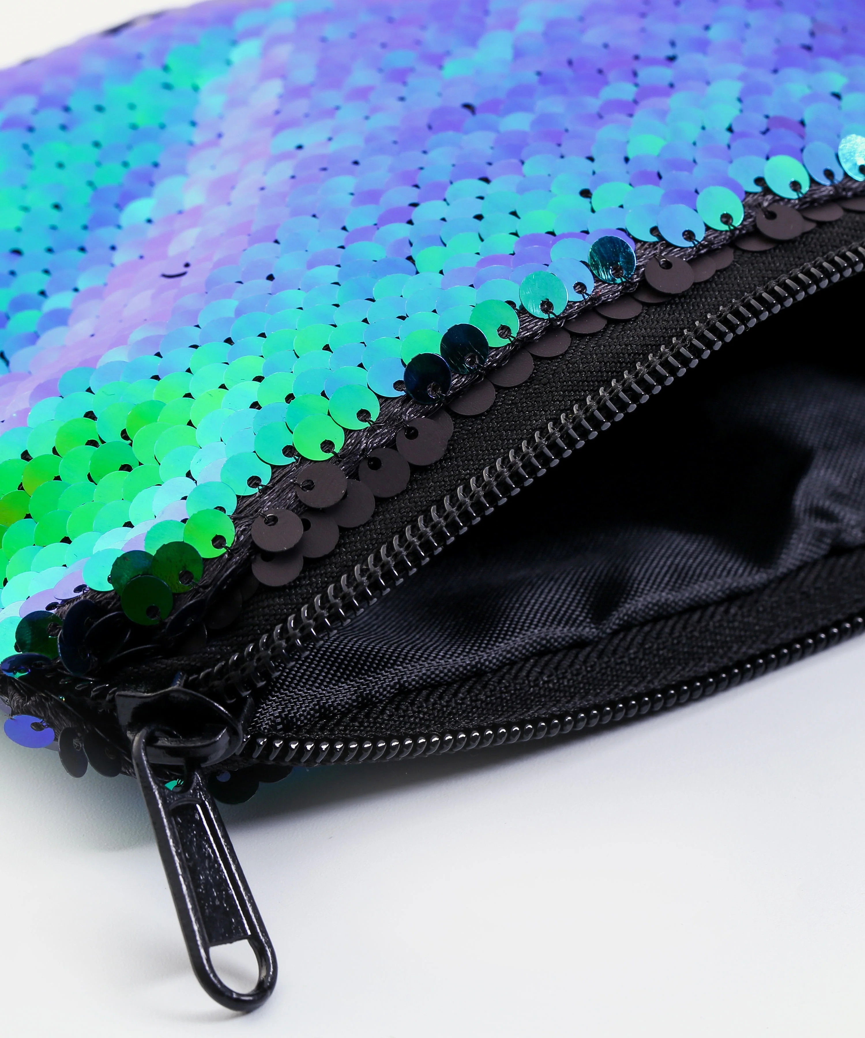 Wholesale Pencil Case Office School Zipper Shining Glitter Pencil Bag Fashion Sequin Pencil Case With Fluffy Ball