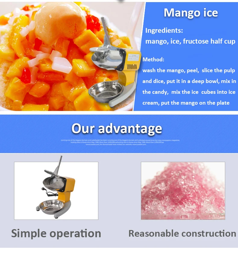 The most popular Professional factory Easy to manipulate Ice crusher For home use