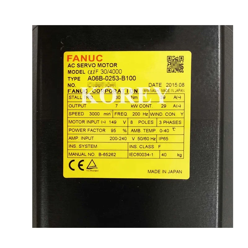 For FANUC AC Servo Motor A06B-0253-B100 A06B-2253-B100 A06B-2253-B805 Fully Tested In Stock